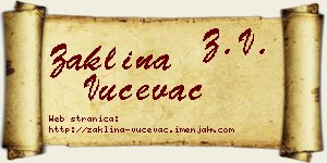 Žaklina Vučevac vizit kartica